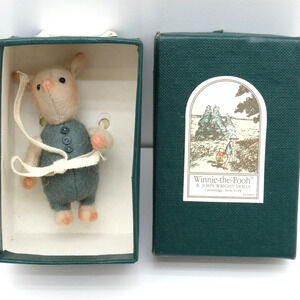 R. John Wright Pocket Piglet Winnie the Pooh LE Felt Doll w/ Box Disney 1994